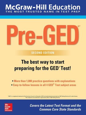 cover image of McGraw-Hill Education Pre-GED